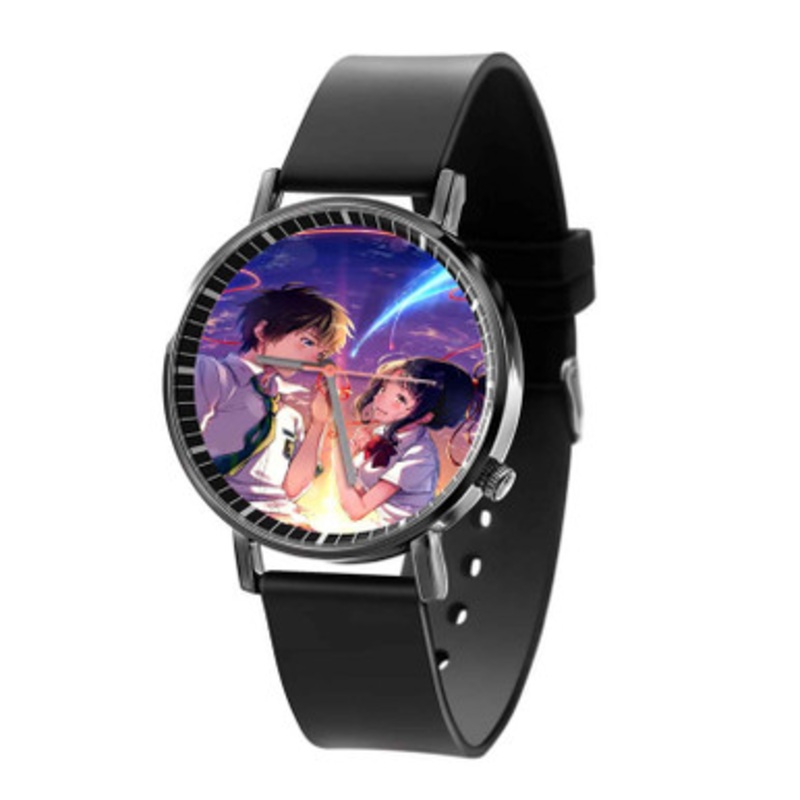 Kimi No Wa Anime Black Quartz Watch Unisex With Premium Gift Box