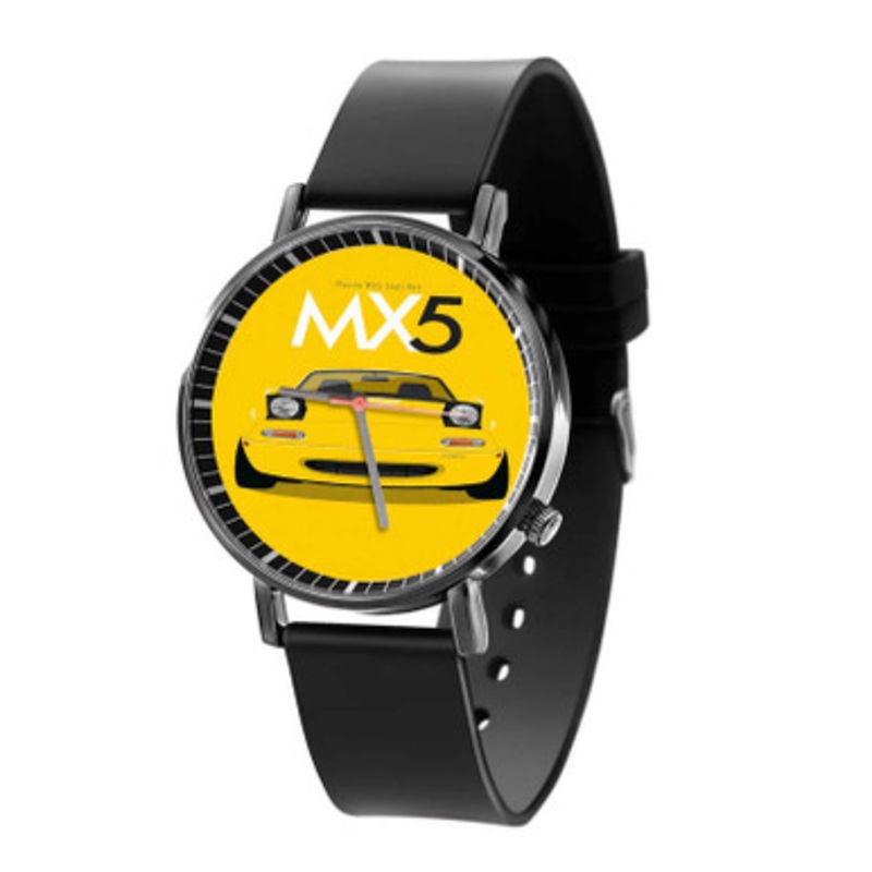 Mazda MX5 Black Quartz Watch Unisex With Premium Gift Box