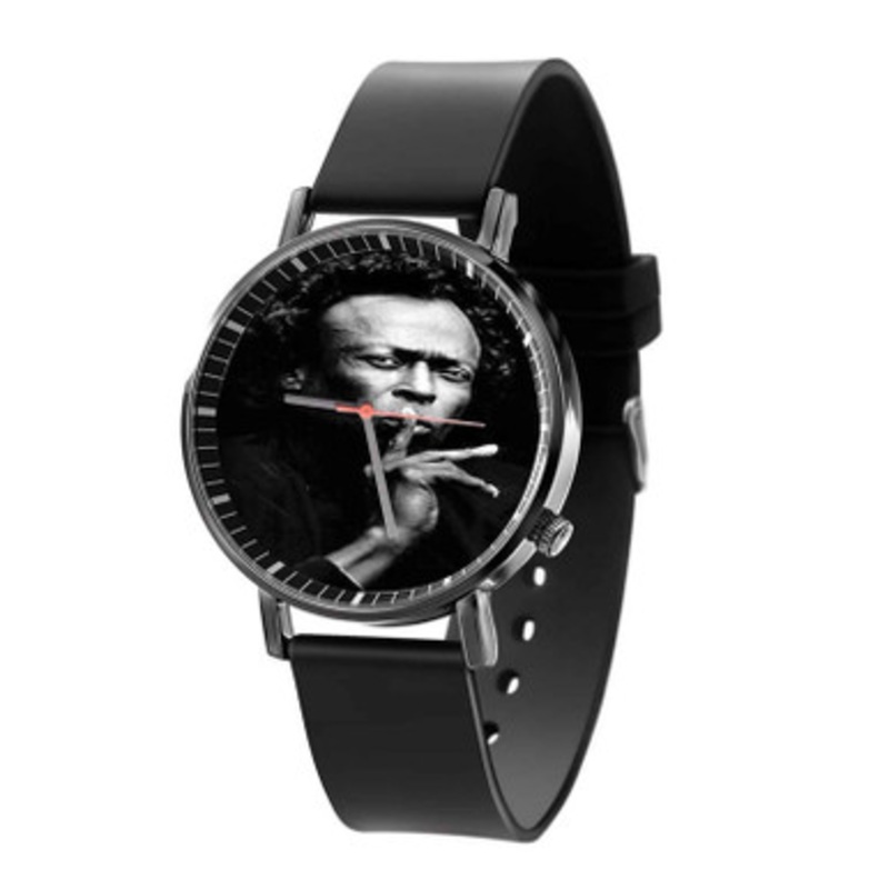 Miles Davis Black Quartz Watch Unisex With Premium Gift Box
