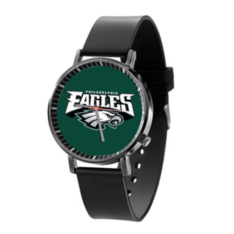 Philadelphia Eagles NFL Art Black Quartz Watch Unisex With Premium Gift Box