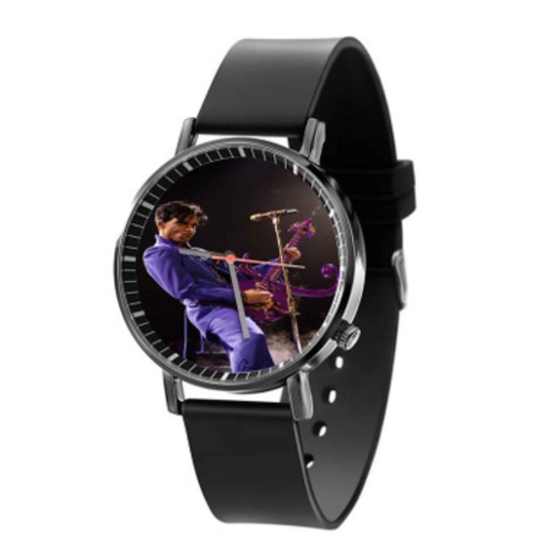 Prince Purple Rain Black Quartz Watch Unisex With Premium Gift Box
