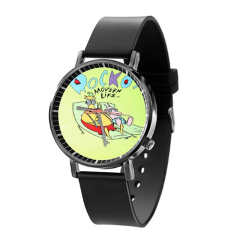 Rocko s Modern Life Arts Black Quartz Watch With Premium Gift Box for Unisex