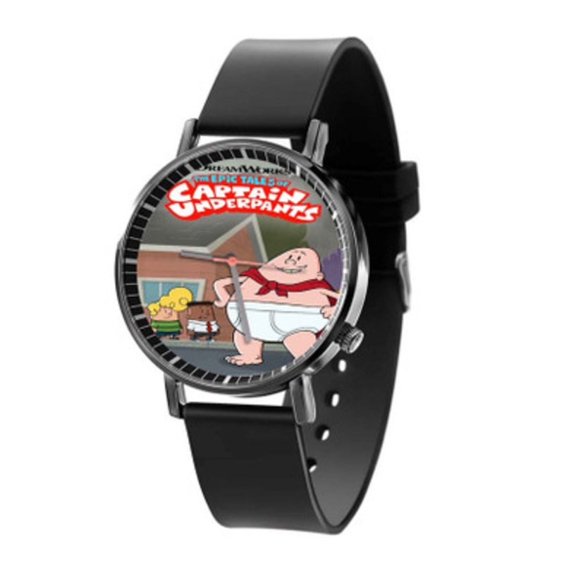 The Epic Tales of Captain Underpants Black Quartz Watch Unisex With Premium Gift Box