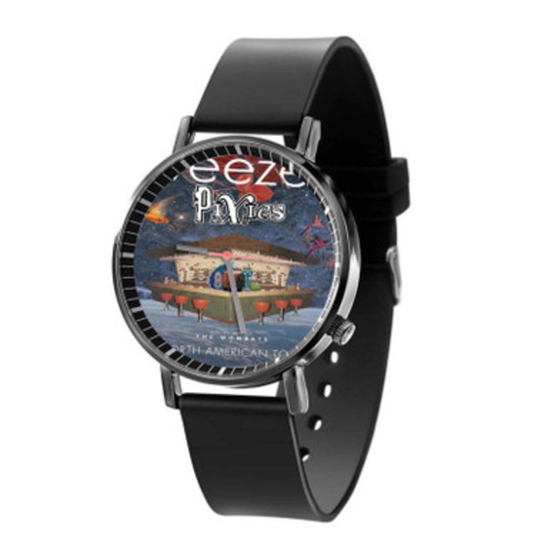 Weezer and Pixies Black Quartz Watch Unisex With Premium Gift Box