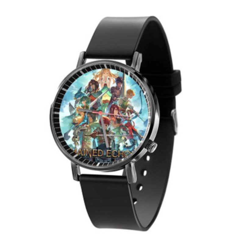 Chained Echoes Black Quartz Watch Unisex With Premium Gift Box