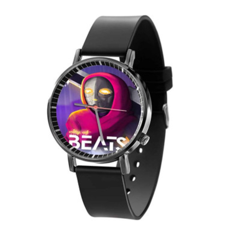 City of Beats Black Quartz Watch Unisex With Premium Gift Box