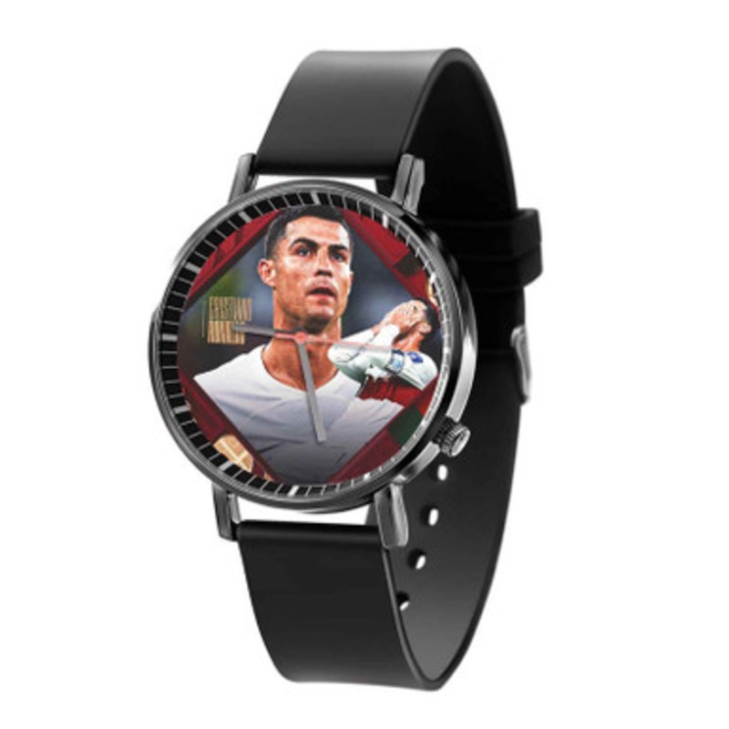 Cristiano Ronaldo Black Quartz Watch Unisex With Premium Gift Box