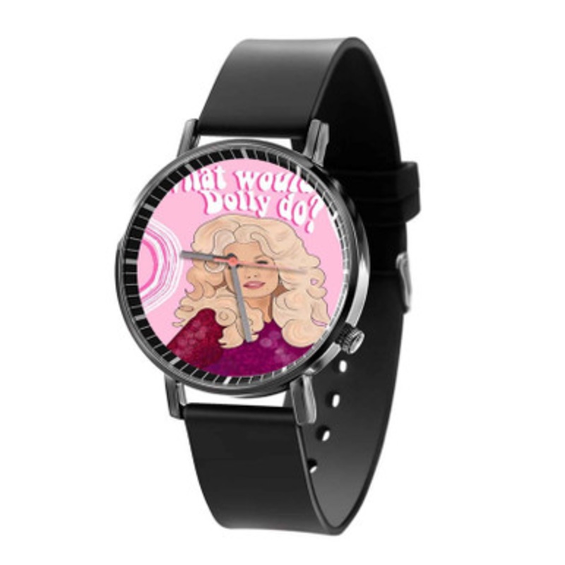 Dolly Parton What Would Dolly Do Black Quartz Watch Unisex With Premium Gift Box