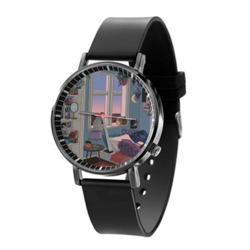 Early Morning Black Quartz Watch Unisex With Premium Gift Box