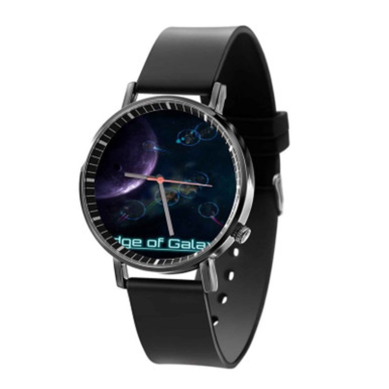 Edge Of Galaxy Black Quartz Watch Unisex With Premium Gift Box