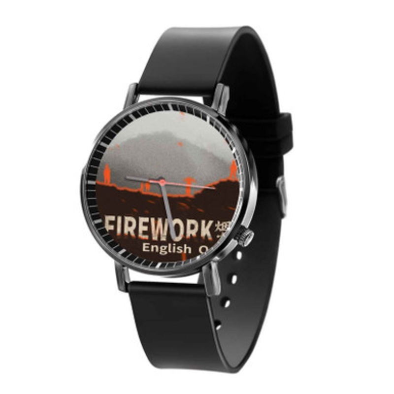 Firework Black Quartz Watch Unisex With Premium Gift Box