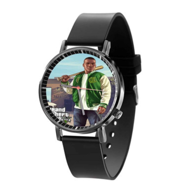 Franklin Clinton Grand Theft Auto V Black Quartz Watch Unisex With Premium Gift Box