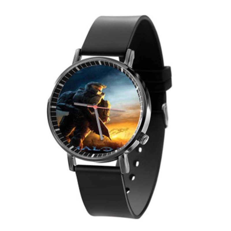 Halo 3 Black Quartz Watch Unisex With Premium Gift Box