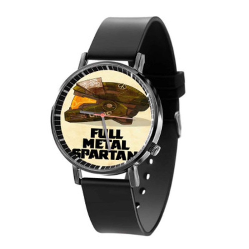 Halo Full Metal Spartan Black Quartz Watch Unisex With Premium Gift Box