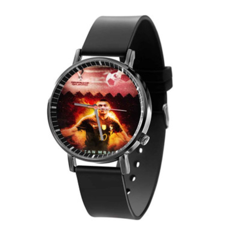 Kylian Mbappe Black Quartz Watch Unisex With Premium Gift Box