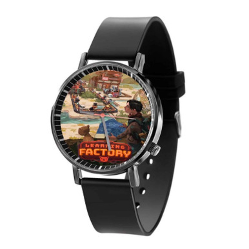 Learning Factory Black Quartz Watch Unisex With Premium Gift Box