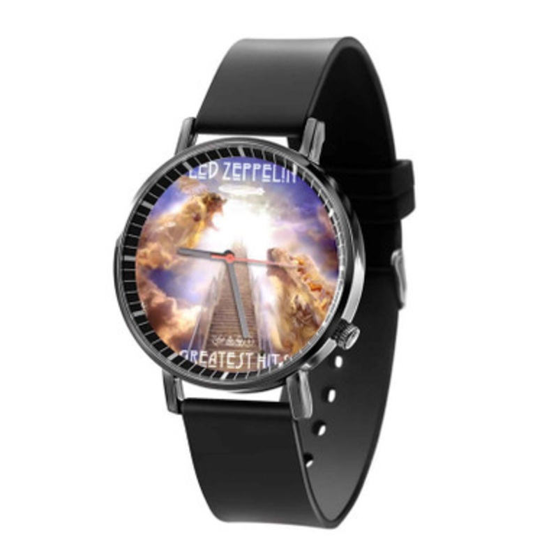 Led Zeppelin Greatest Hits Black Quartz Watch Unisex With Premium Gift Box