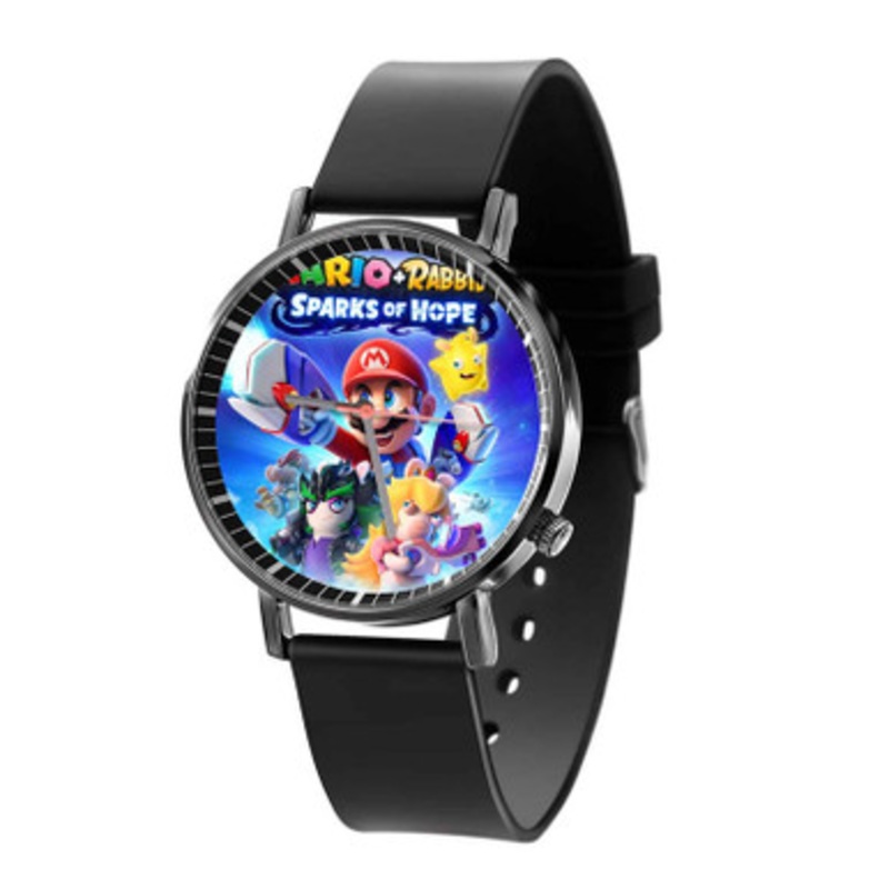 Mario Rabbids Sparks of Hope Black Quartz Watch Unisex With Premium Gift Box