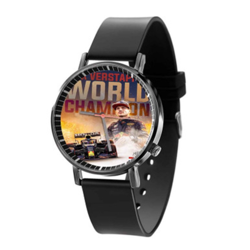 Max Verstappen World Champion F1 Black Quartz Watch Unisex With Premium Gift Box