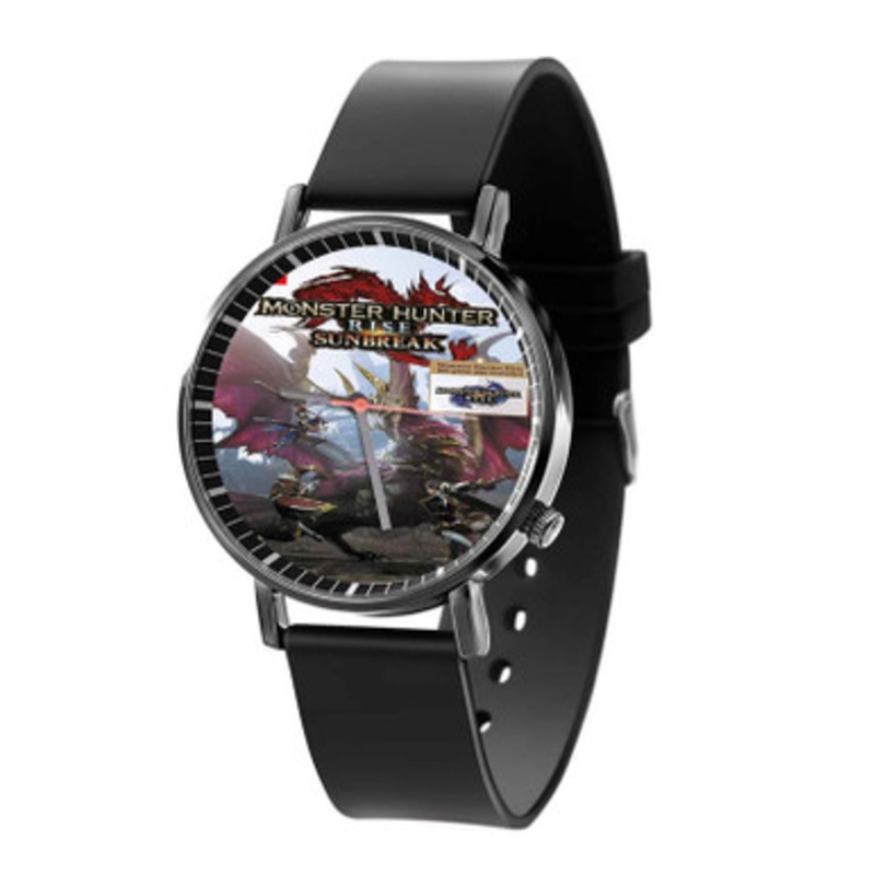 Monster Hunter Rise Sunbreak Black Quartz Watch Unisex With Premium Gift Box