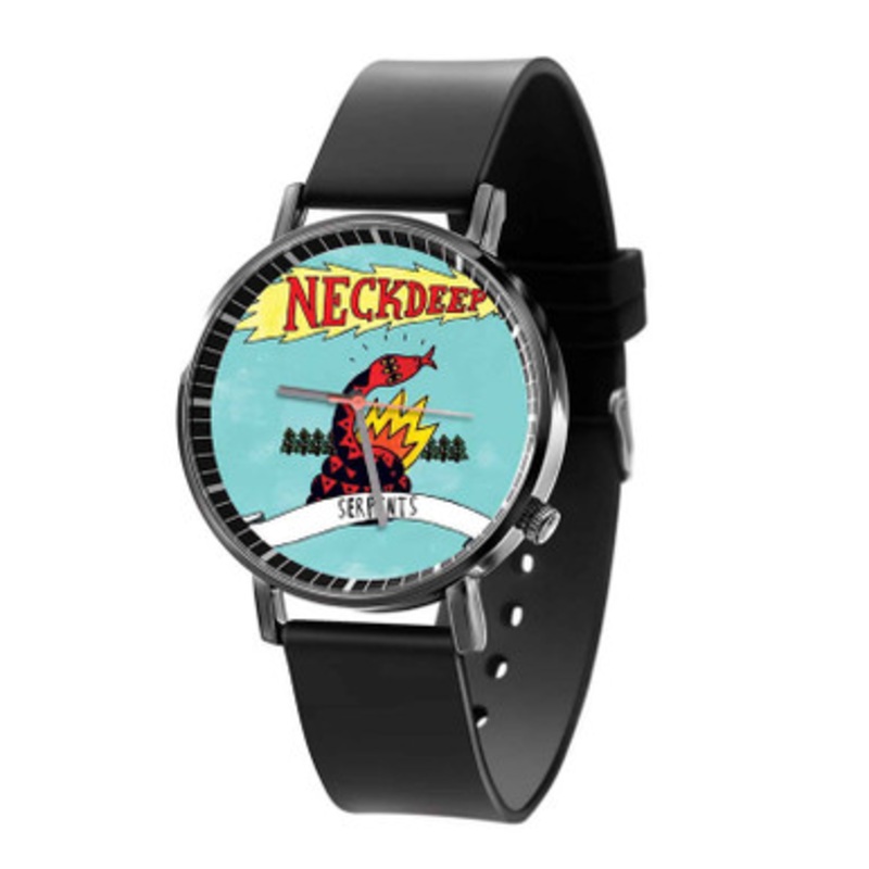Neck Deep Serpents Black Quartz Watch Unisex With Premium Gift Box