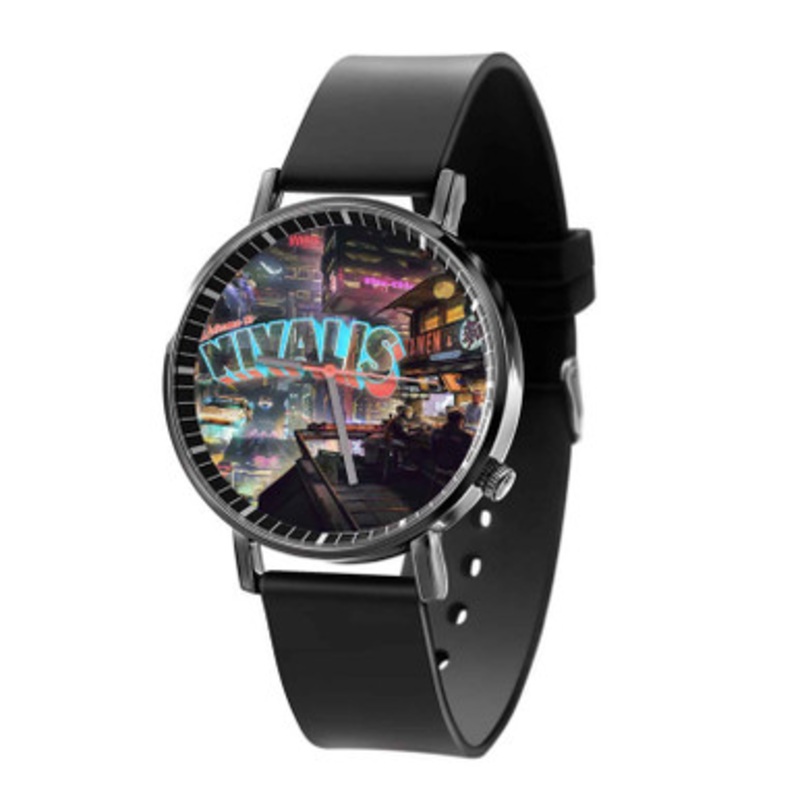 Nivalis Black Quartz Watch Unisex With Premium Gift Box