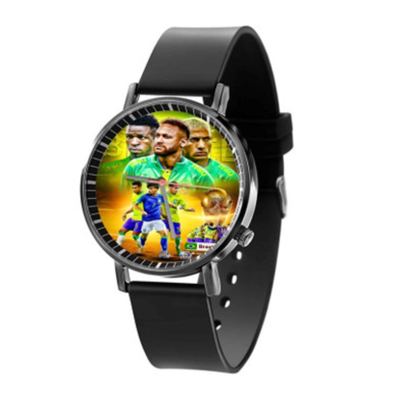 Brazil World Cup 2022 Black Quartz Watch Unisex With Premium Gift Box
