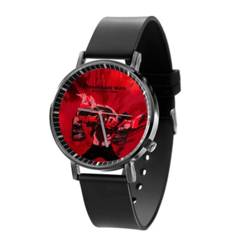 Chainsaw Man Movie Black Quartz Watch Unisex With Premium Gift Box