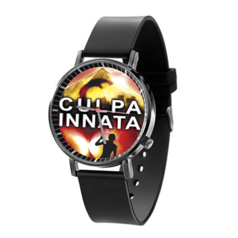 Culpa Innata Black Quartz Watch Unisex With Premium Gift Box