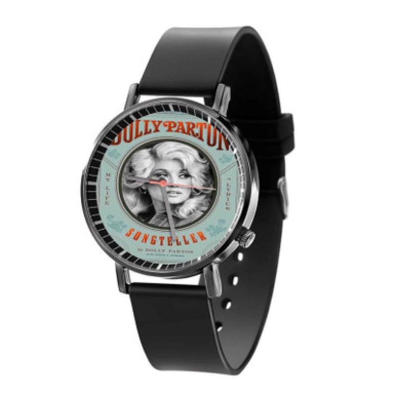 Dolly Parton Songteller Black Quartz Watch Unisex With Premium Gift Box