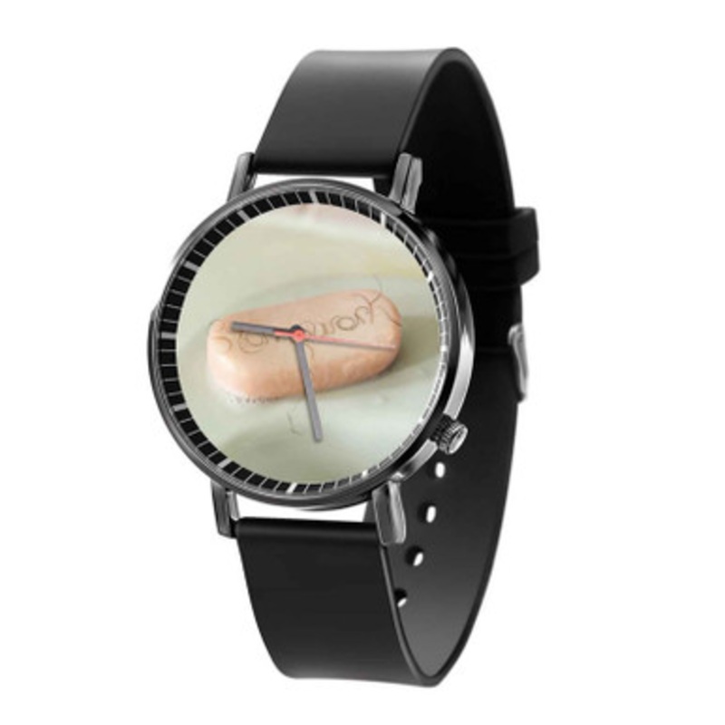 Dry Cleaning Stumpwork Black Quartz Watch Unisex With Premium Gift Box