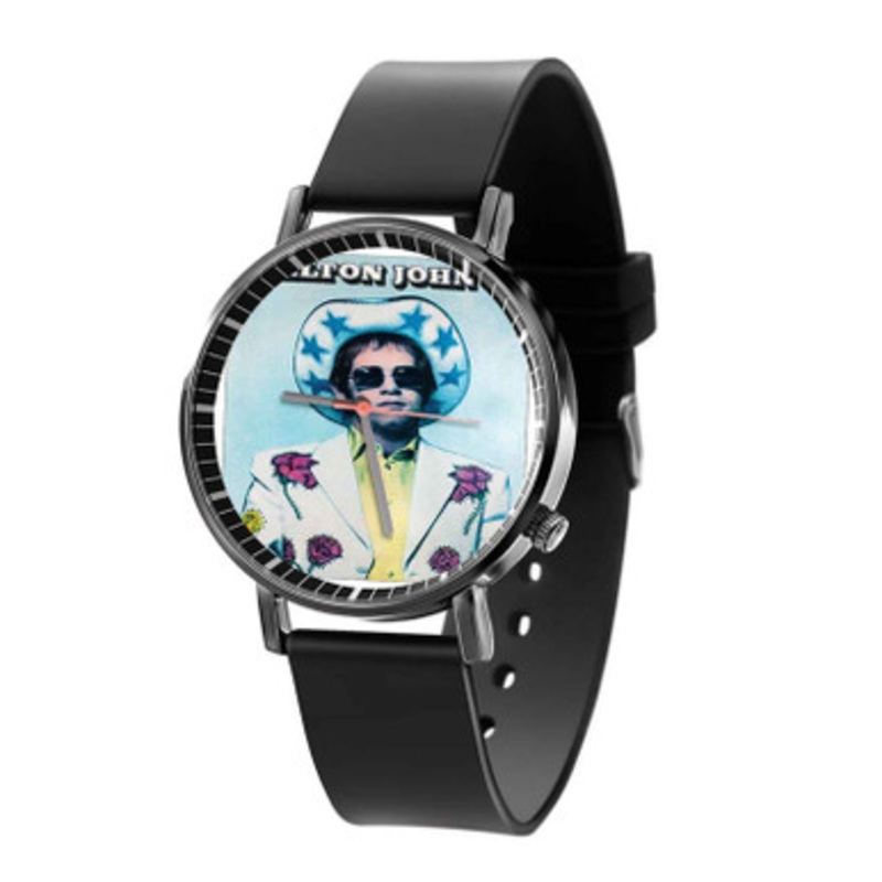 Elto John Vintage Black Quartz Watch Unisex With Premium Gift Box