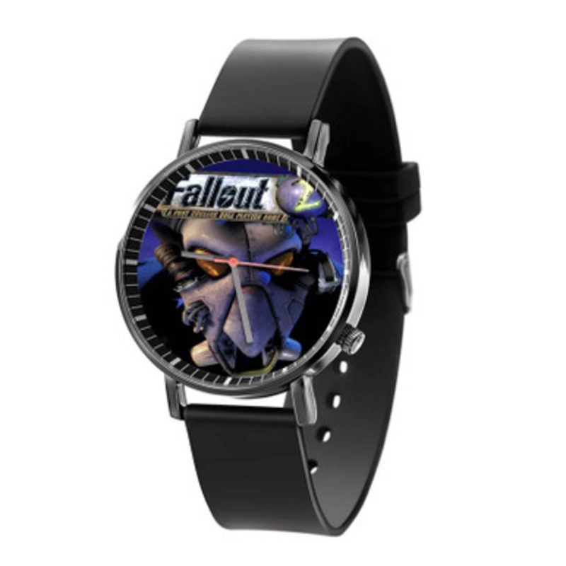 Fallout 2 A Post Nuclear Role Playing Game Black Quartz Watch Unisex With Premium Gift Box