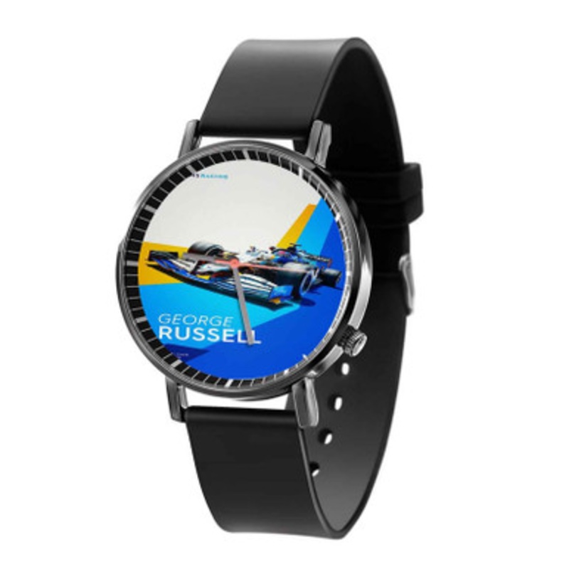 George Russell F1 Art Black Quartz Watch Unisex With Premium Gift Box