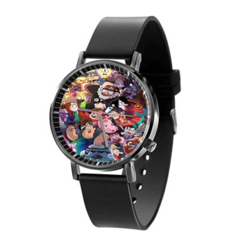 Gravity Fall Characters Black Quartz Watch Unisex With Premium Gift Box