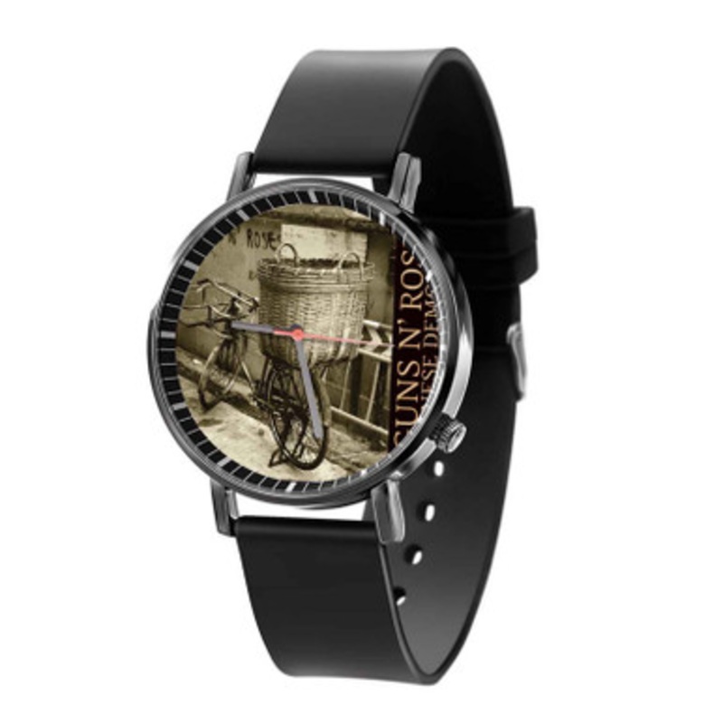 Guns N Roses Chinese Democracy 2008 Black Quartz Watch Unisex With Premium Gift Box