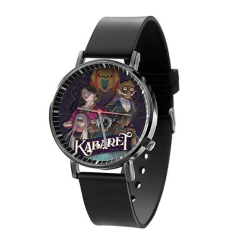 Kabaret Black Quartz Watch Unisex With Premium Gift Box
