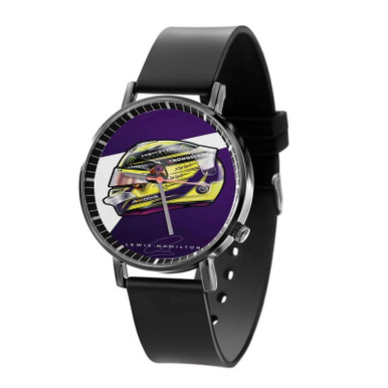 Lewis Hamilton F1 Helmet Black Quartz Watch Unisex With Premium Gift Box