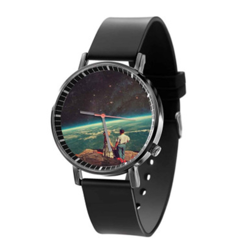 Love Poster Black Quartz Watch Unisex With Premium Gift Box