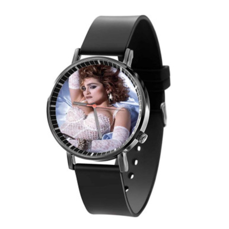 Madonna Black Quartz Watch Unisex With Premium Gift Box