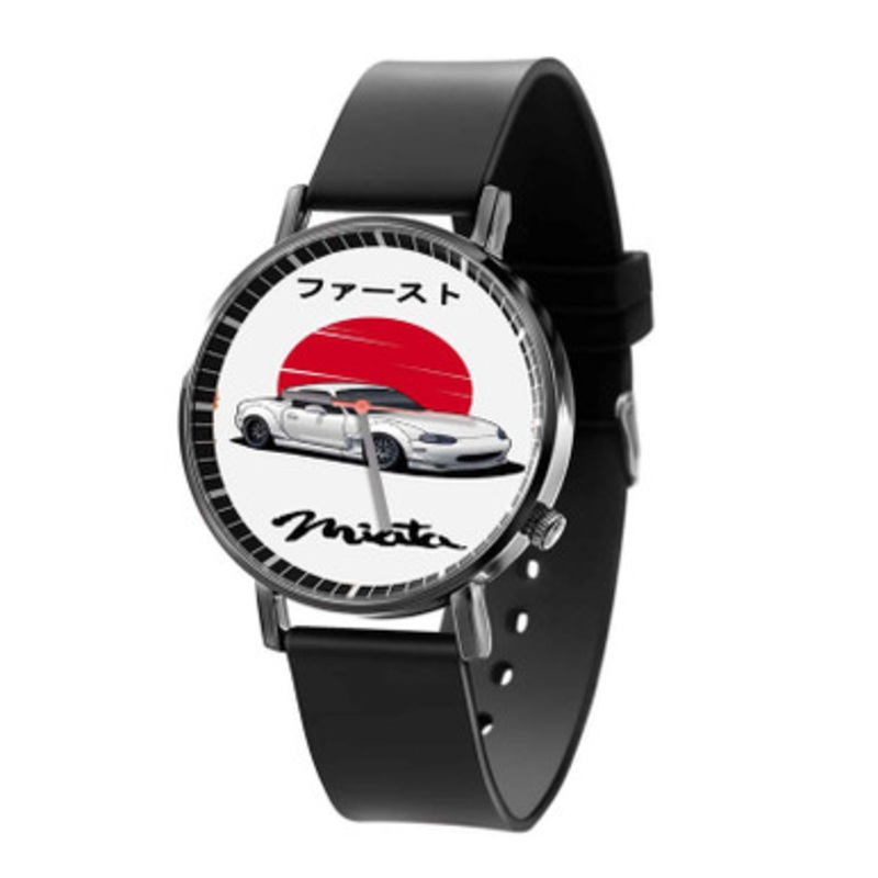 Mazda MX5 Miata Black Quartz Watch Unisex With Premium Gift Box