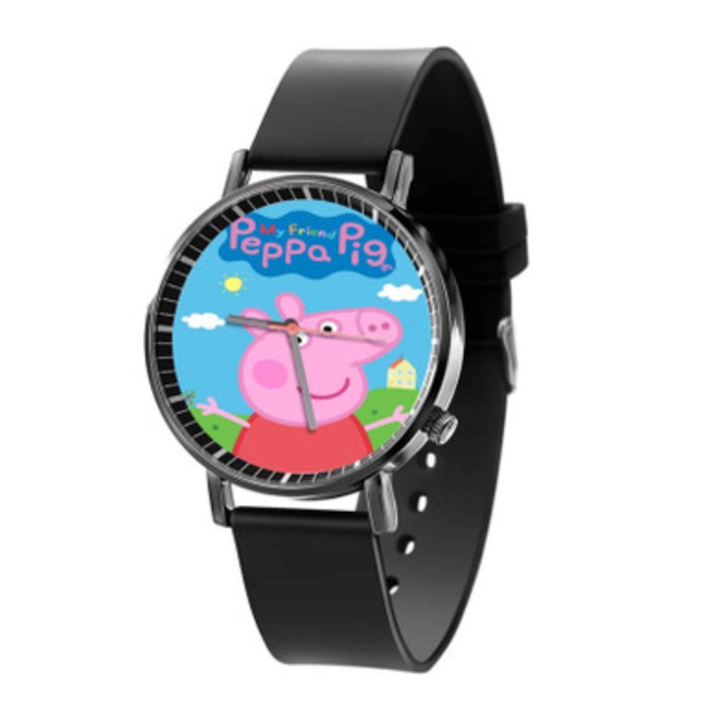 My Friend Peppa Pig Black Quartz Watch Unisex With Premium Gift Box
