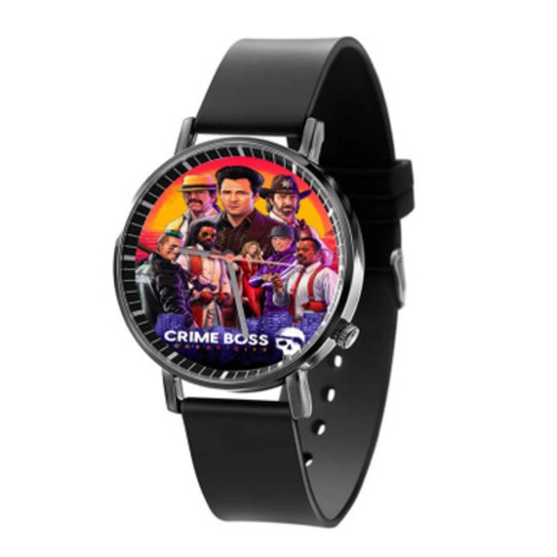 Crime Boss Rockay City Black Quartz Watch Unisex With Premium Gift Box