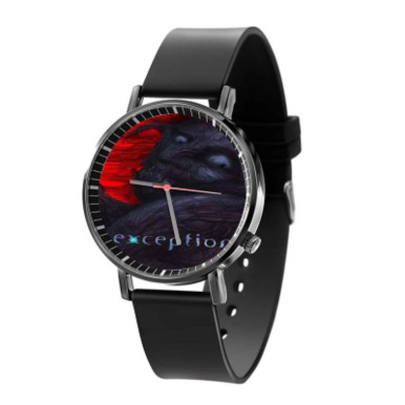 Exception Black Quartz Watch Unisex With Premium Gift Box