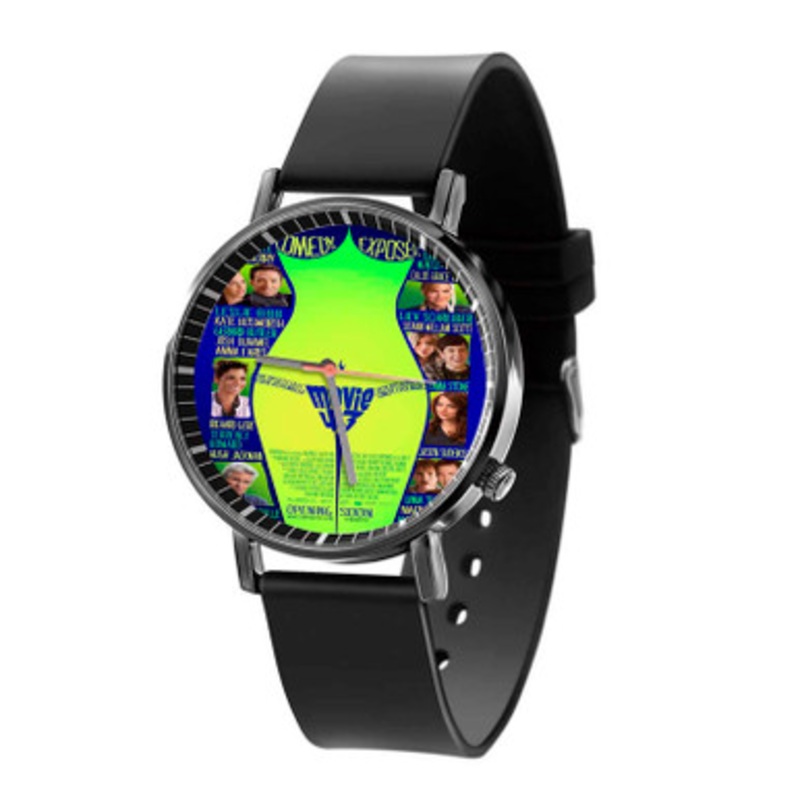 Movie 43 Black Quartz Watch Unisex With Premium Gift Box